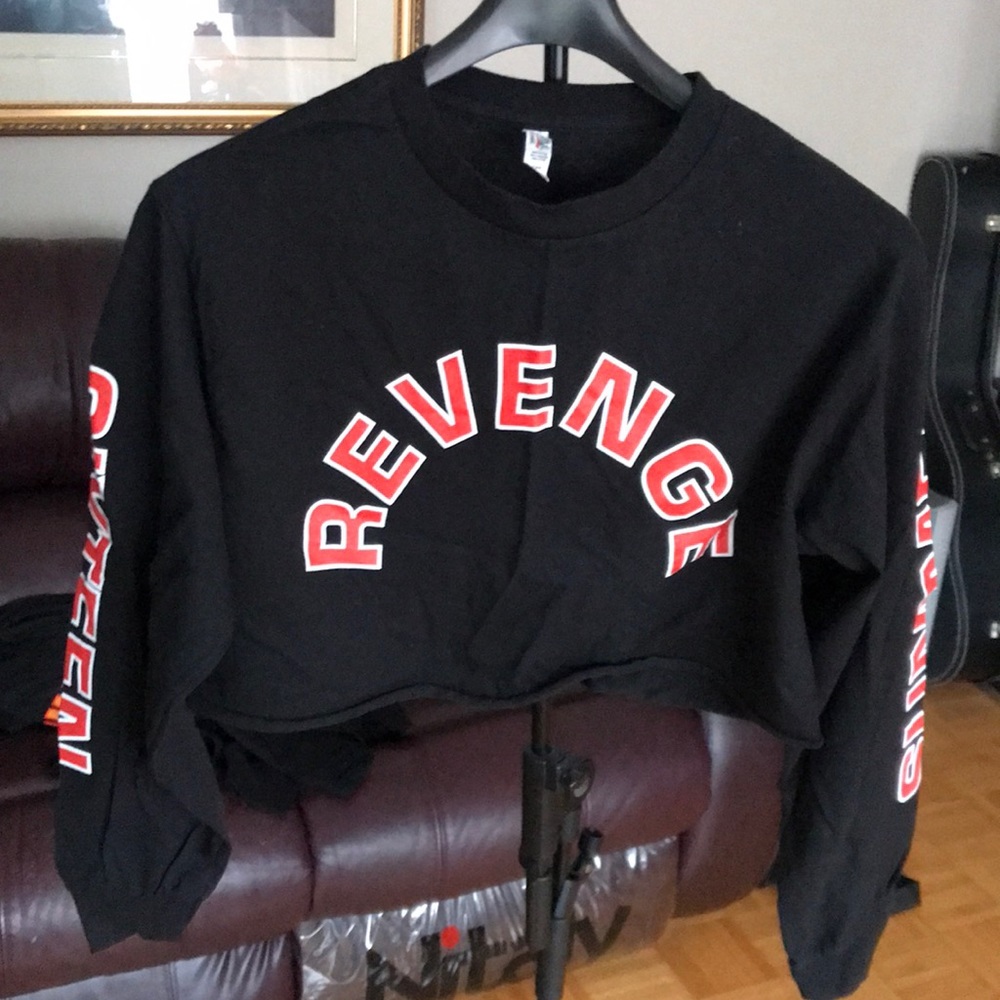 OVO REVENGE LONG SLEVE CUT OFF SHIRT SIZE US MEDIUM